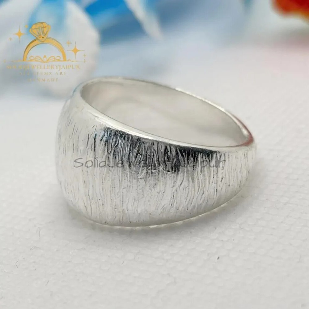 Tree Bark Ring Wood Textured Band Bark Textured Ring Solid 925 Silver Tree Bar