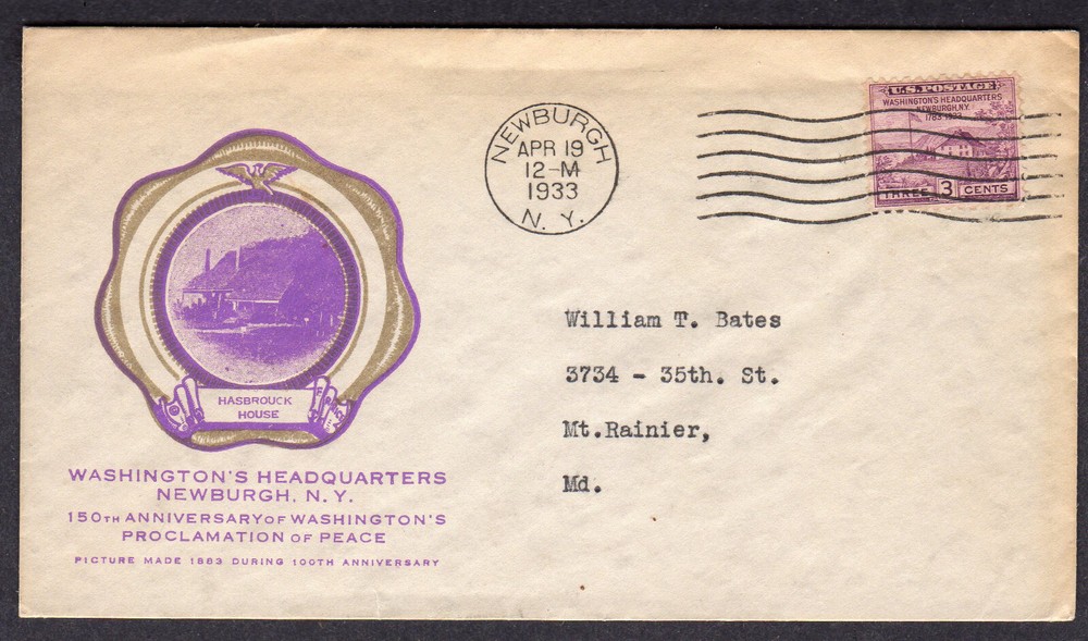 1933 Peace Proclamation 150th (Scott 727) - Rice FDC MY266