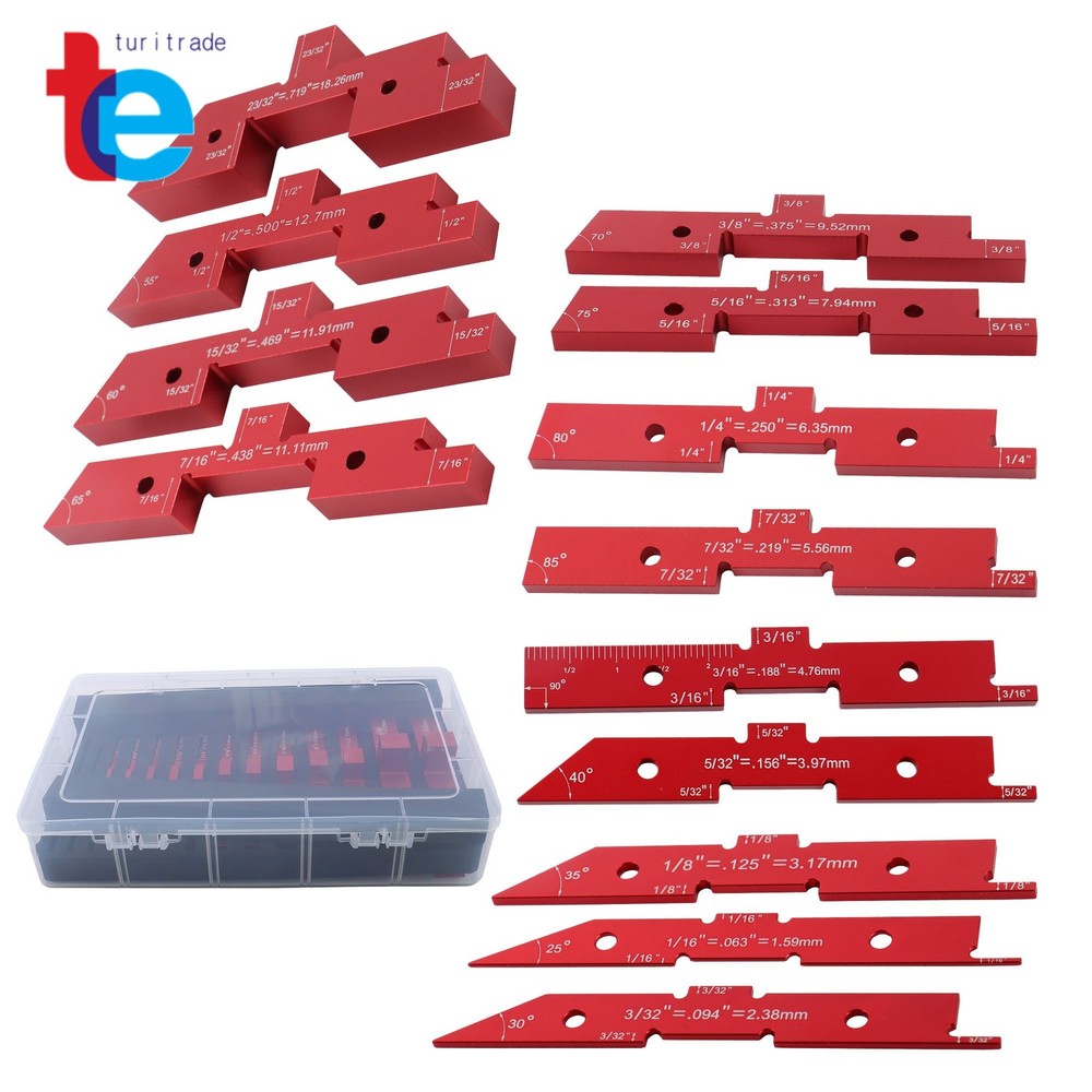Setup Blocks Woodworking 14 Pcs Precision Aluminum Router Table Setup Bars