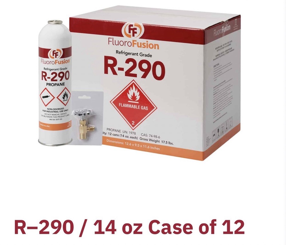 Refrigerants, R-290, (12 cans ) 14 oz.