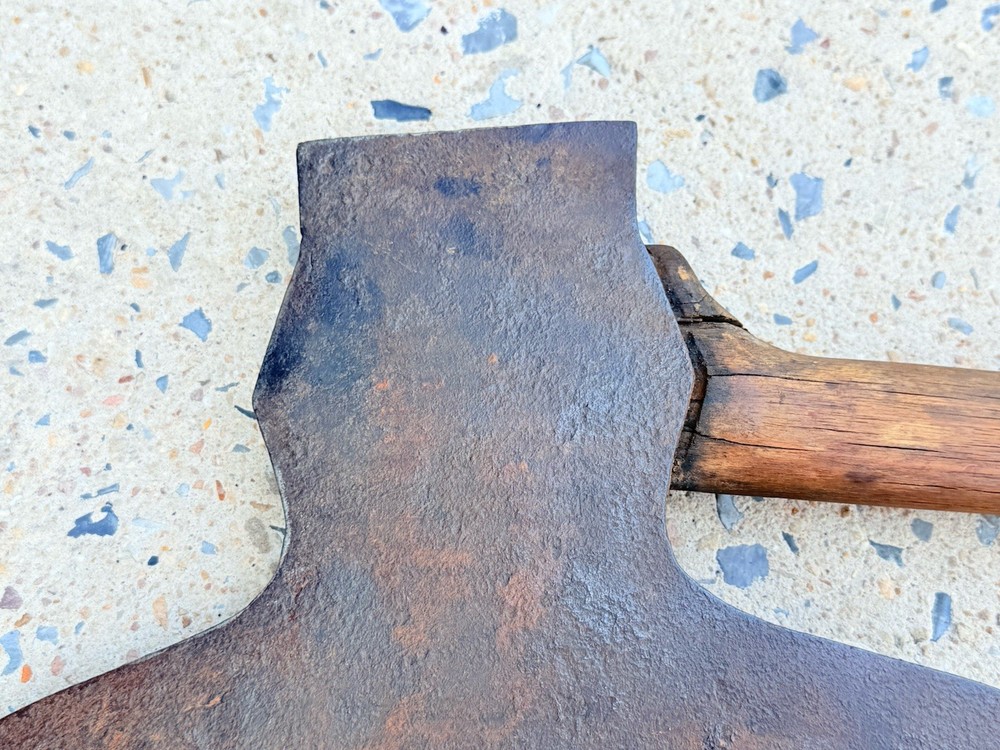 Antique Broad Axe 13 in. Signed Large