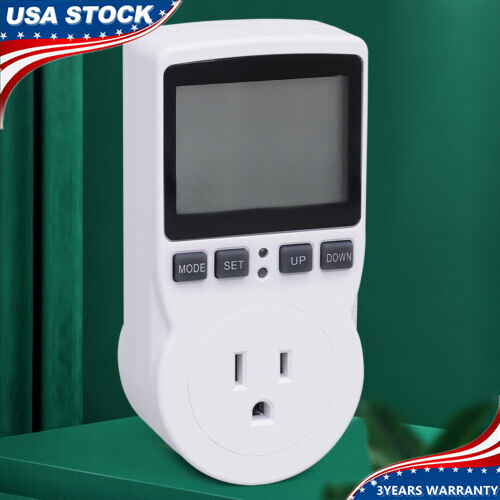 LCD Digital Plug in Thermostat Timer Switch Socket Temperature Controller Switch