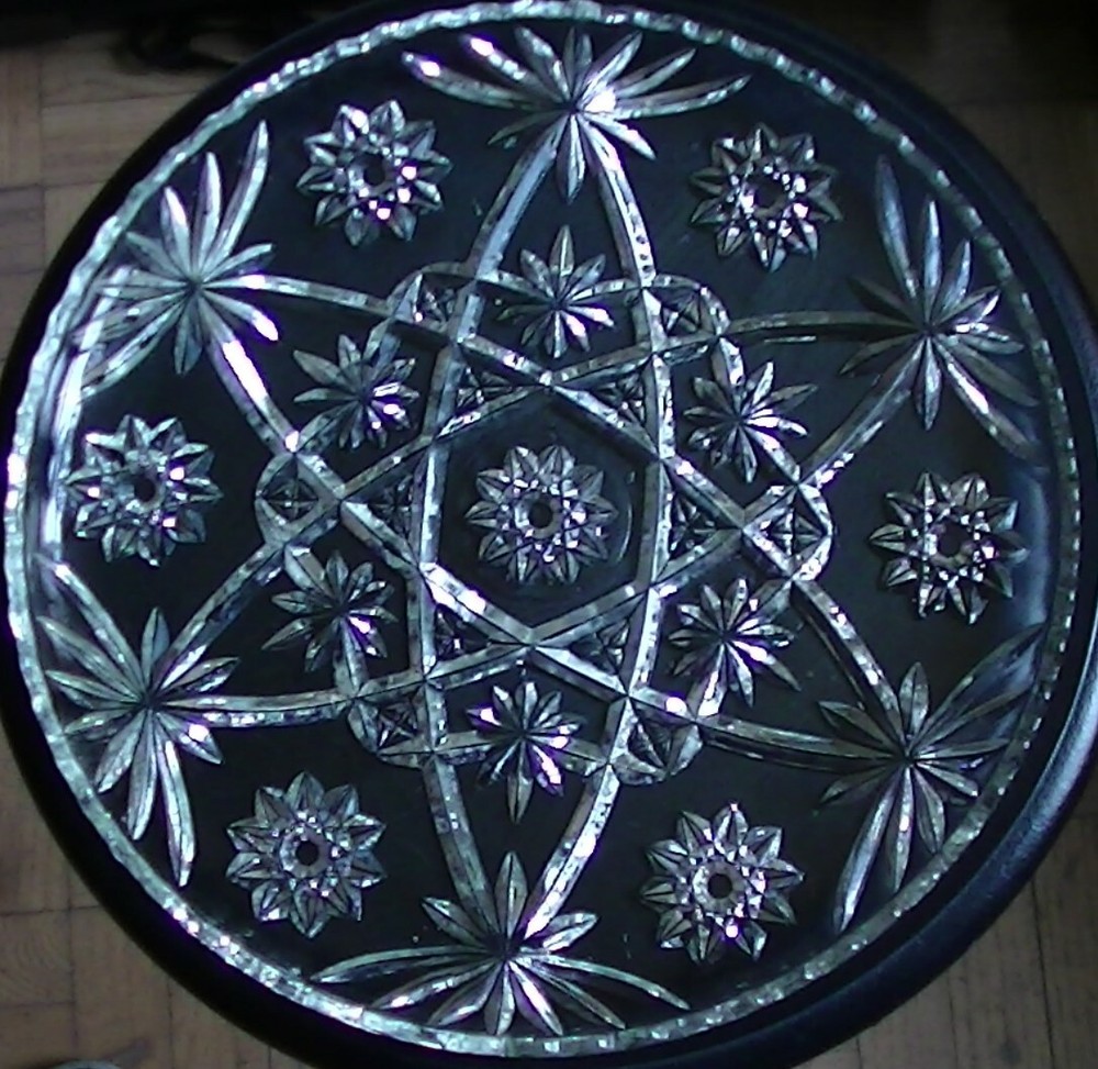 Vintage Cut Glass Platter