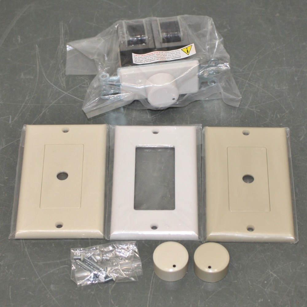 (3) Speco Technologies Volume Control IMP80D, Dial Knob & Plate, White, Almond