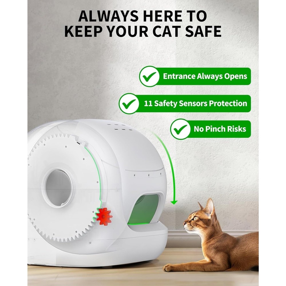 PuraMax 2 Automatic Self-Cleaning Cat Litter Box, App Control Automatic Litter B