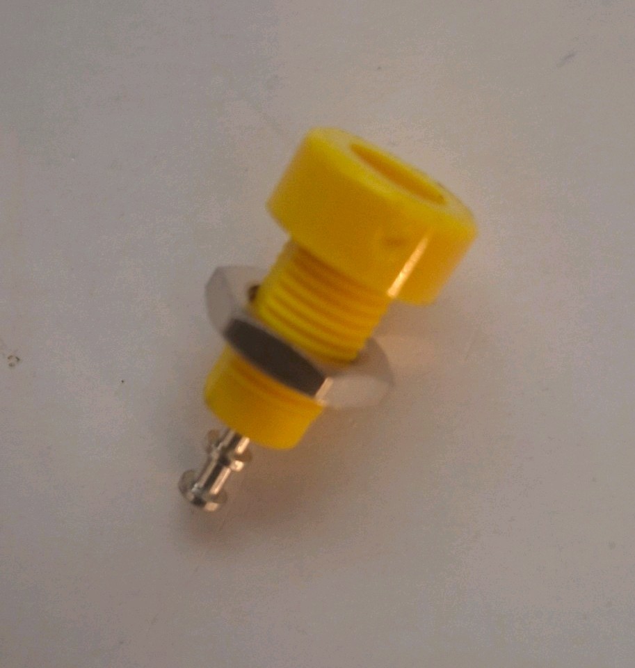 Banana Jack, Panel Mount , Yellow