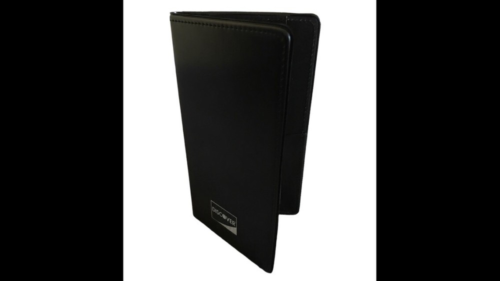 NEW~DISCOVER Double Panel Check Presenter / Restaurant Bill / Server Book Black
