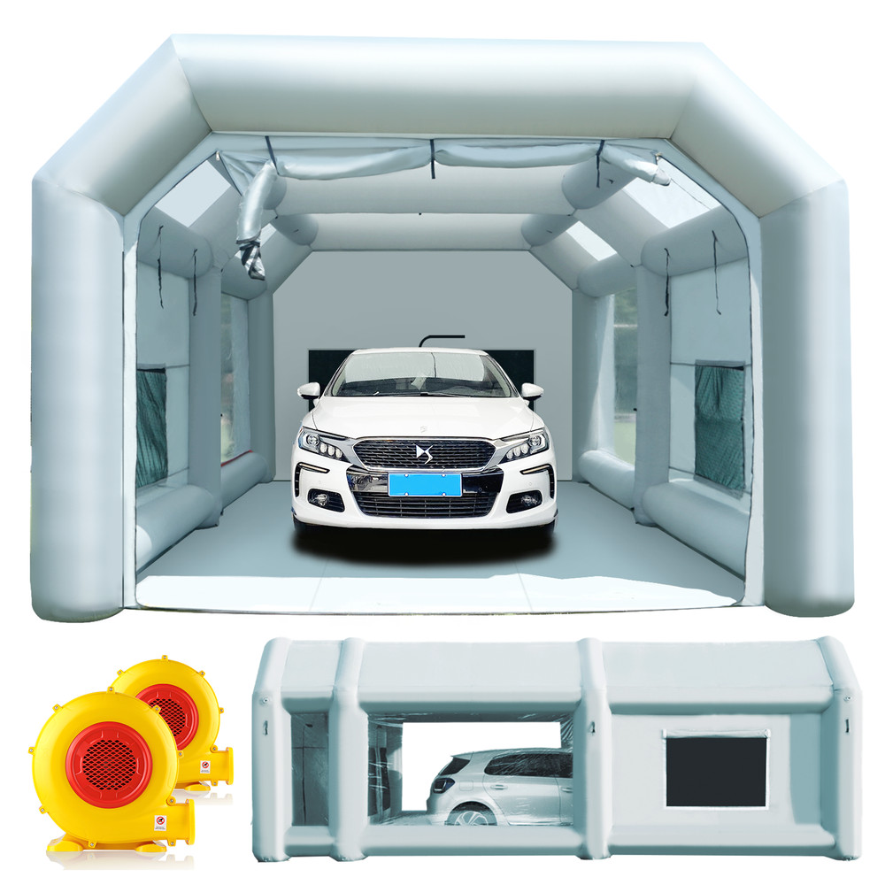Sewinfla 26X15X10Ft Inflatable Paint Booth & 2 Blowers Replaceable Filter CNA
