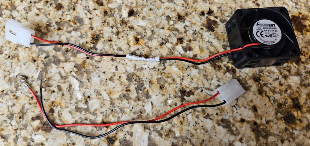 NEW - Mini Computer Fosan Fan DFB0412L Brushless (SG) + Extra Adapter 7" Cable!