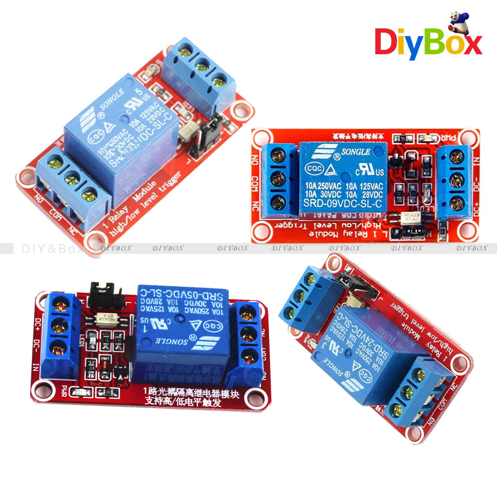 1 channel DC 5V/9V/12V/24V Optocoupler Relay Module Support High and Low Trigger
