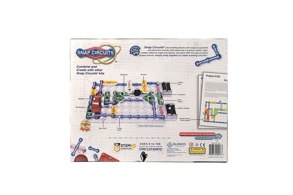 Snap Circuits Classic SC-300 Electronics Exploration Kit | Over 300 Projects ...