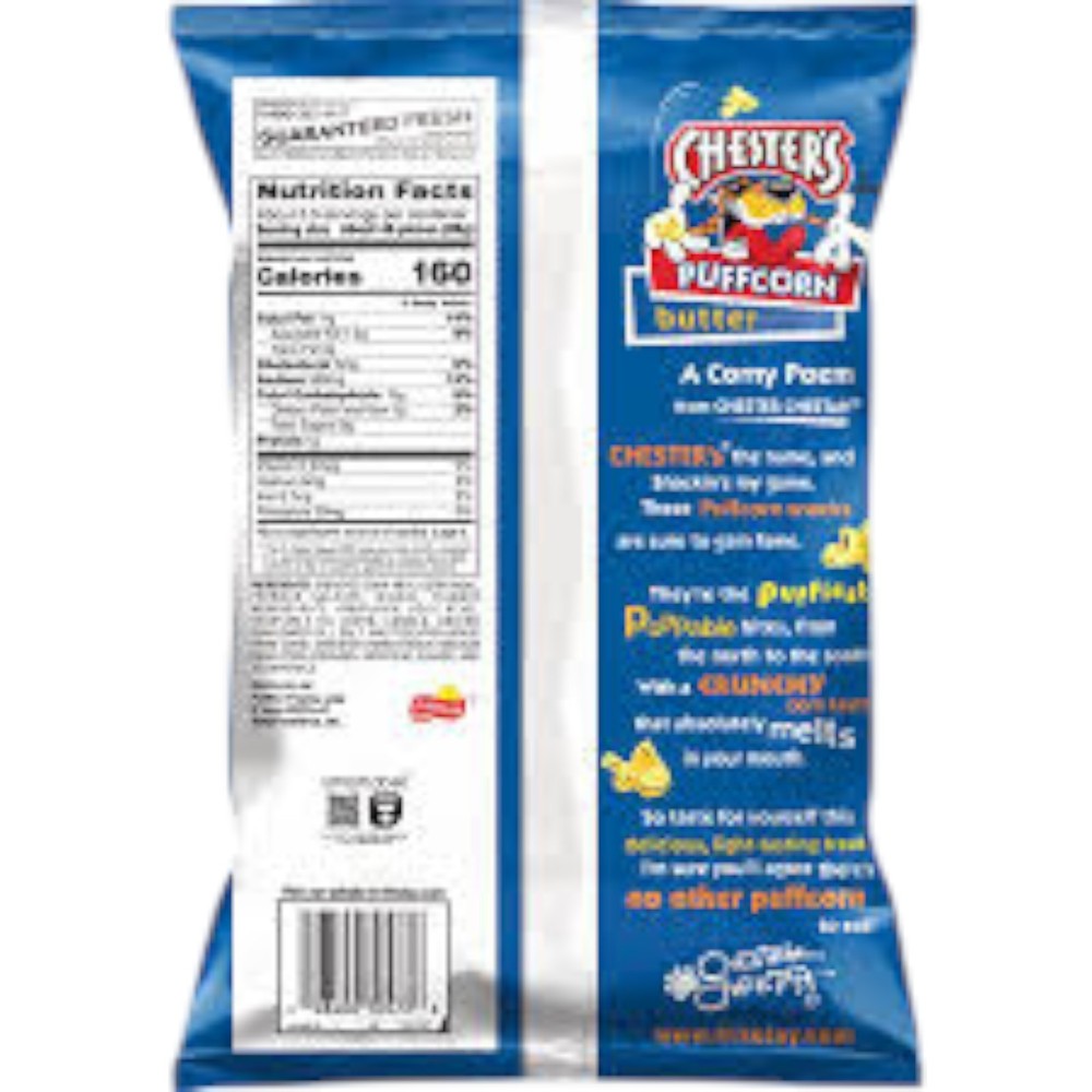 2 Pack Chester's Puffcorn Cheese & Chester Butter Puff Corn Set
