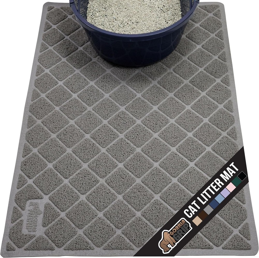 Cat Litter Mat with Textured Backing - 24x17 Water-Resistant Solution