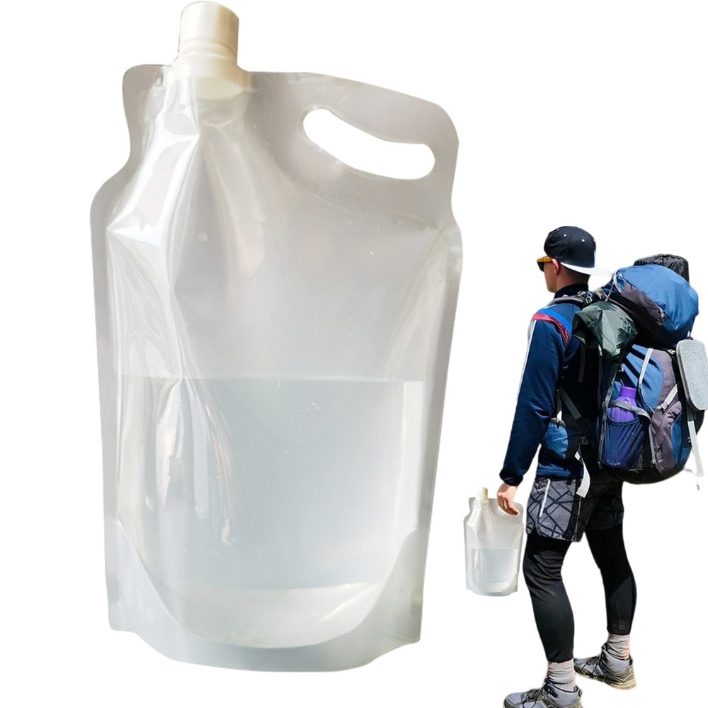 2PCS 2L Foldable Collapsible Water Container Camping Water Storage Jug