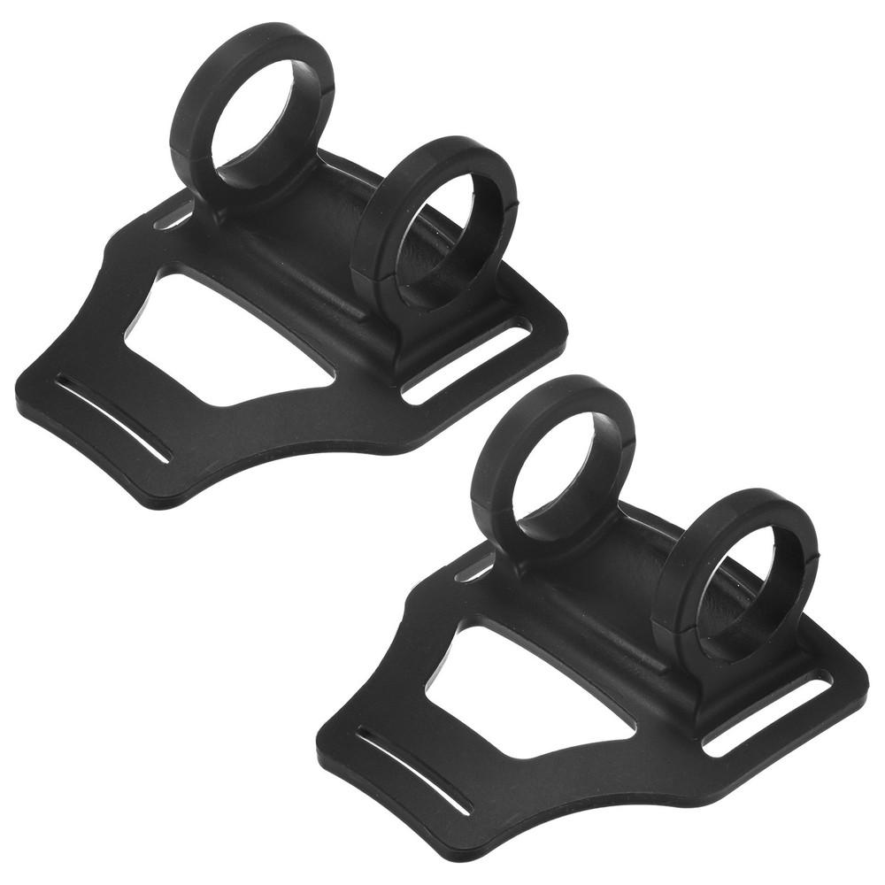 2-Pack Headlamp Flashlight Holder, 0.83"/21mm High Elastic Silicone Black