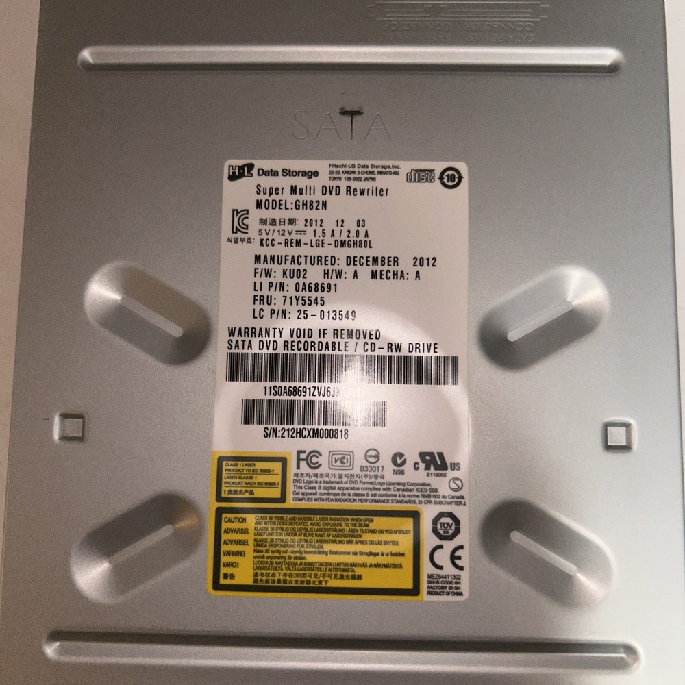 Hitachi LG Data Storage Super Multi DVD Rewriter Model GH82N