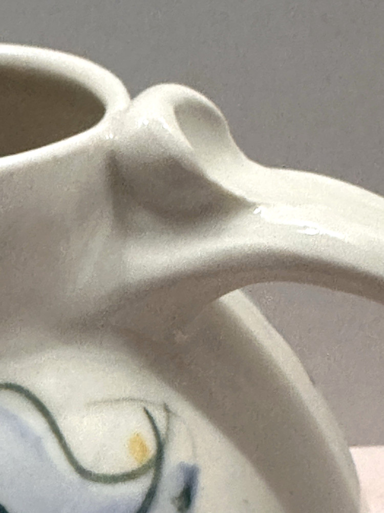 Pitcher Hand Painted with Strawberry’s Decor MCM Pitcher Unbranded