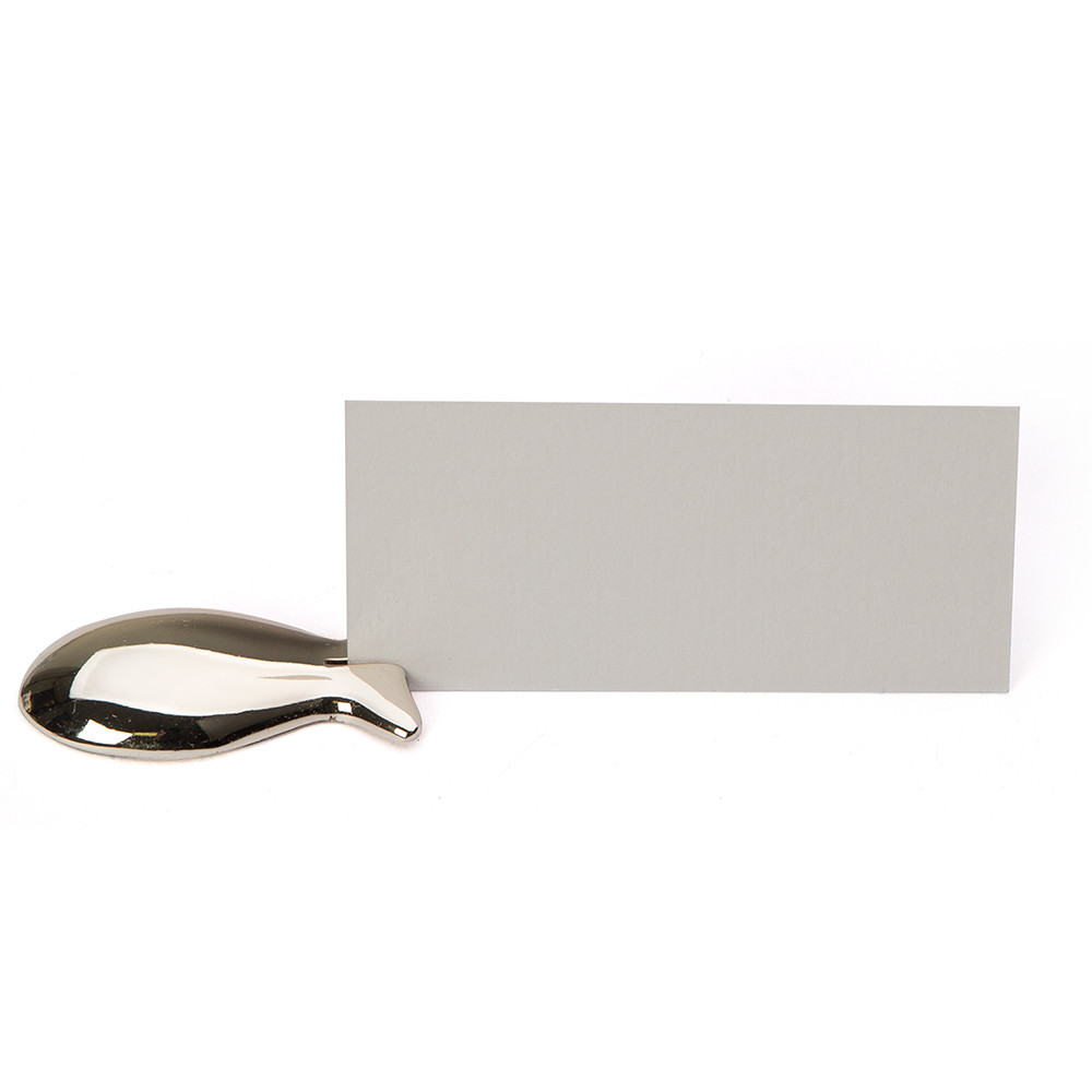 NEW Ercuis EP Silver Fish Name Holder Set
