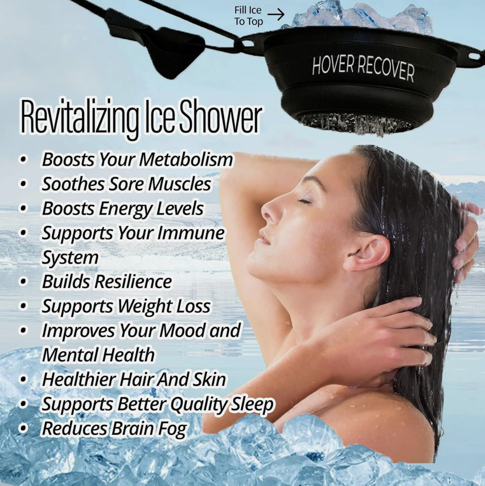 Hover Recover Portable Cold Therapy Ice Bath Shower Attachment