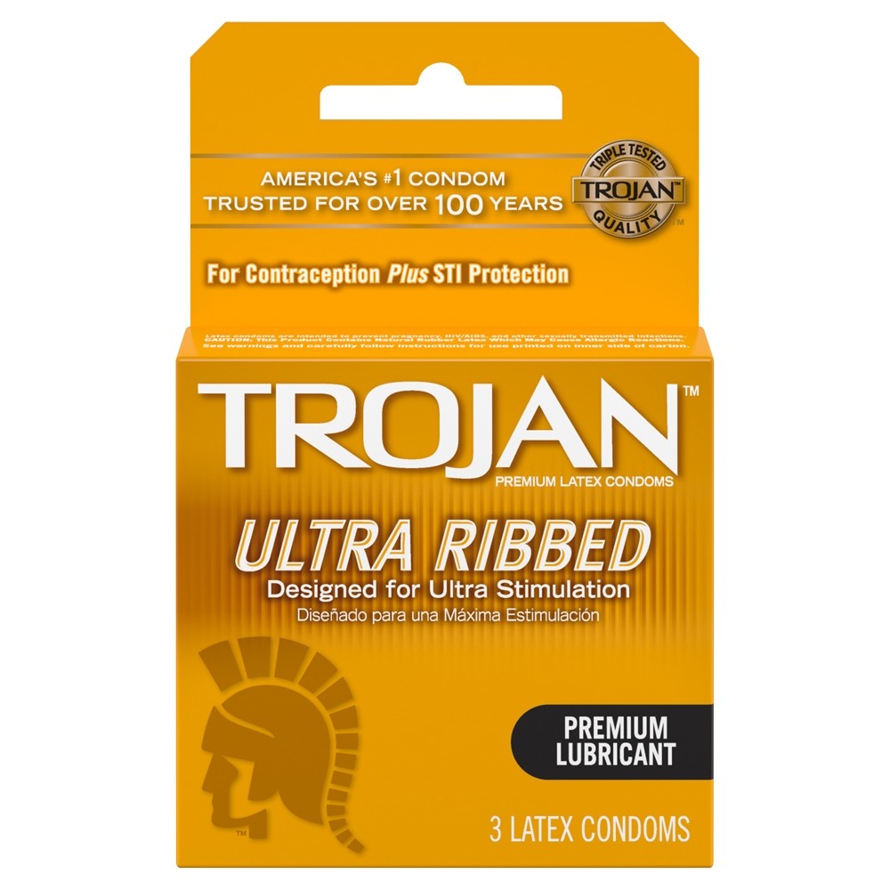 Trojan Stimulations Ultra Ribbed - 3 pack condoms
