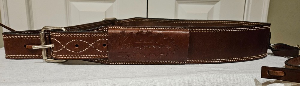 Western Leather Back Cinch Strap, New, Medium Brown