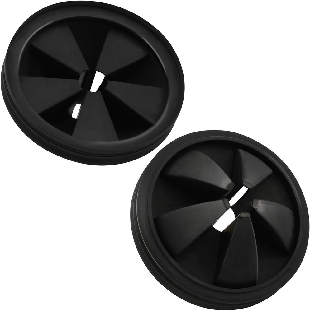 Durable 3-3/8 Inch Garbage Disposal Splash Guard - 2 Pack of Rubber Collars