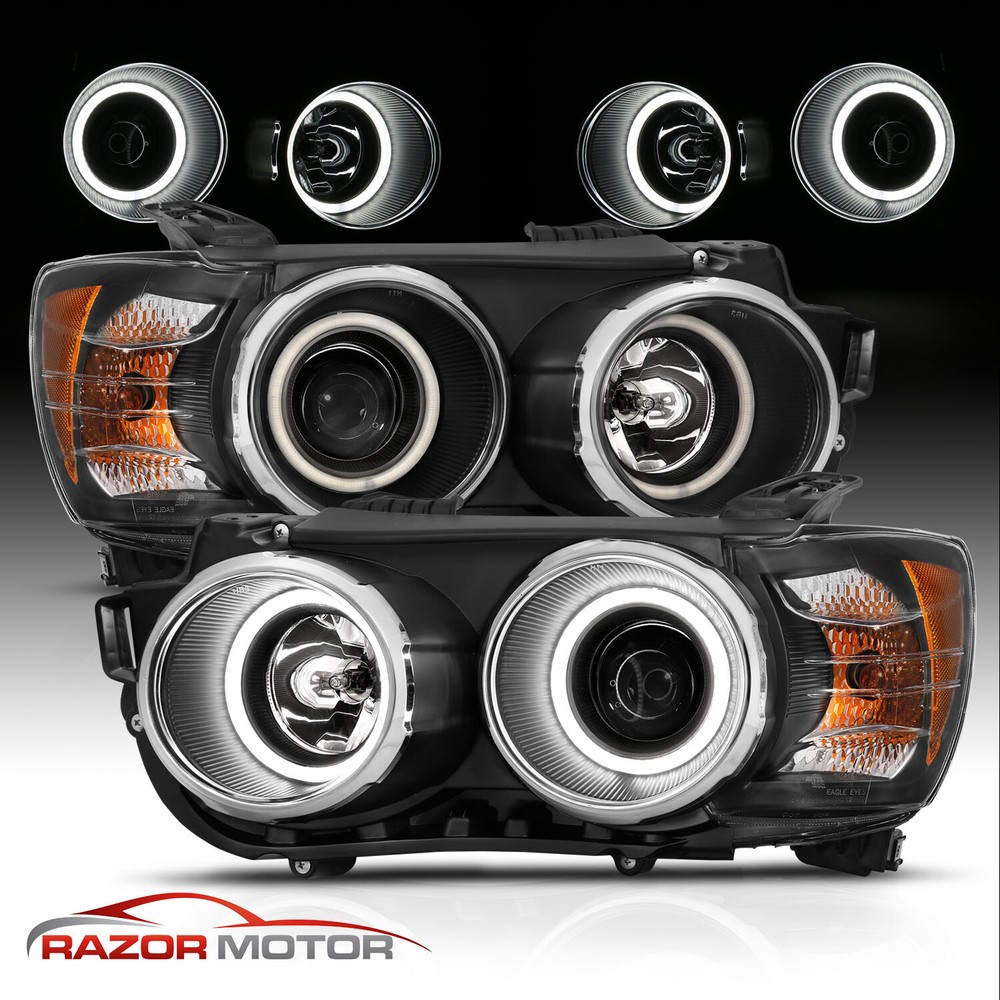 Fit 2012-2016 Chevy Sonic LED Halos Black Bezel Replacement Projector Headlight