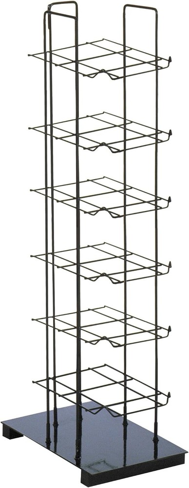 Cap Rack Baseball Display Countertop Hat 36 Caps Tower 6-Tier 38" Black