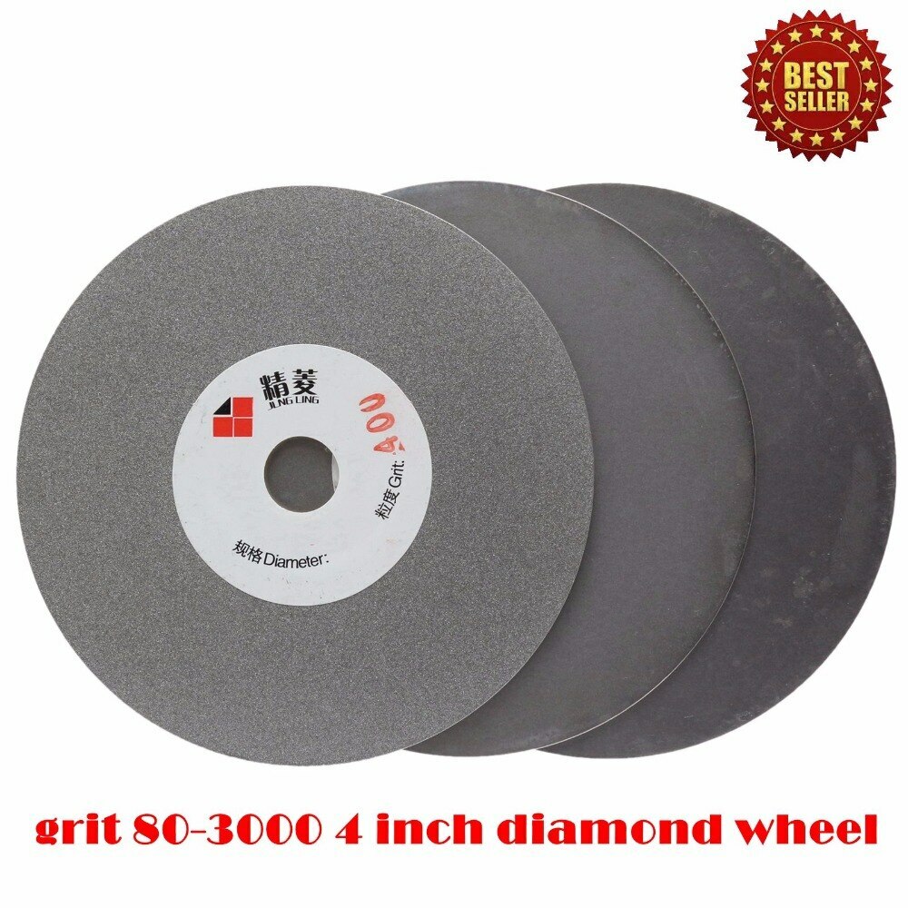 4" in Grit 80-3000 Diamond Grinding Discs Flat Lap Disk Lapidary Tools for Stone
