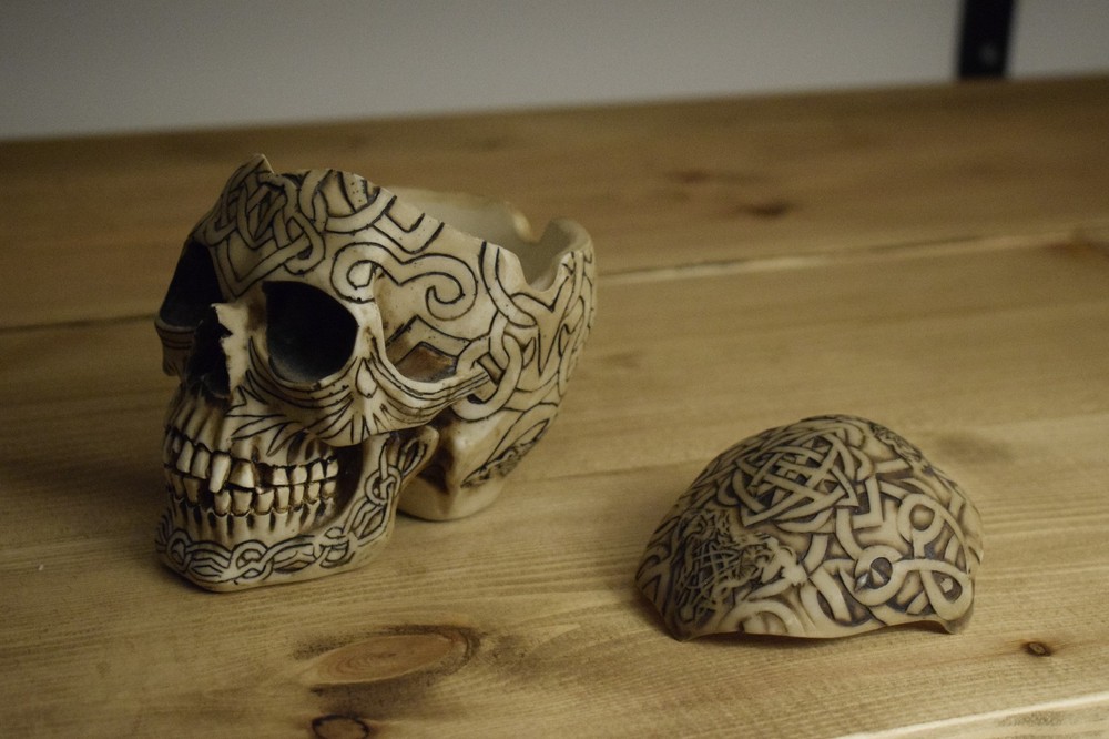 Skull Pot Removable Top Home Office Decor