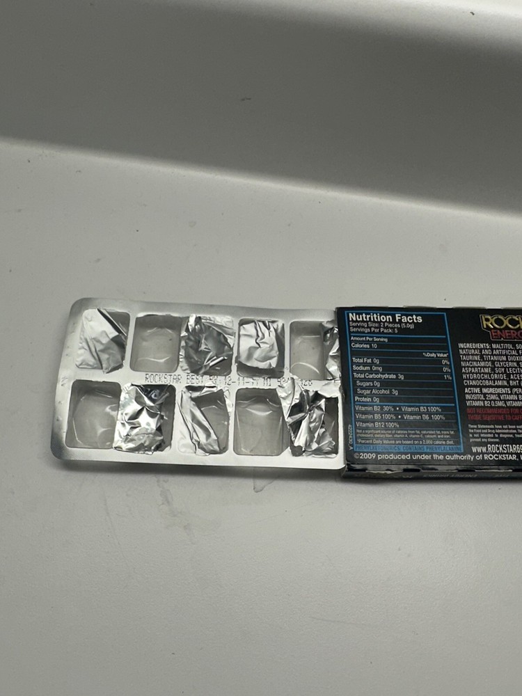 Rockstar Energy Iced Mint Gum Rare Empty