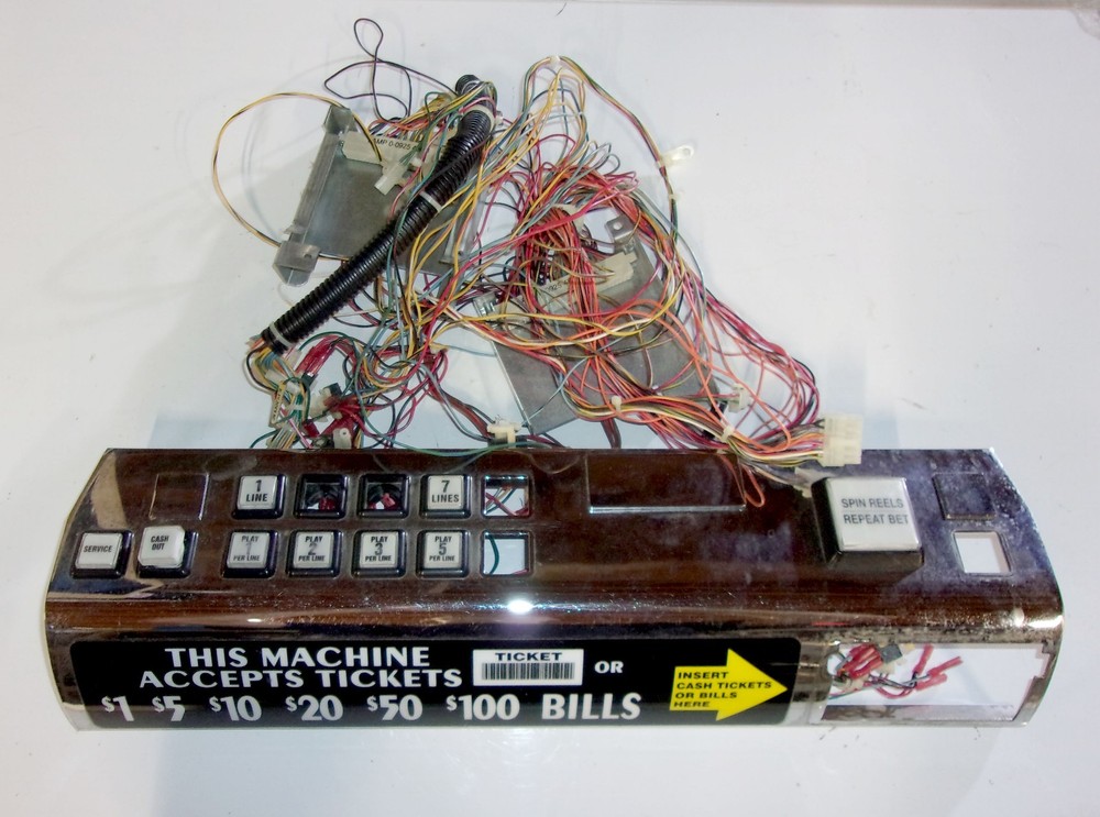 IGT S-2000 10 BUTTON CONTROL PANEL POPULATED WITH HARNESS - UNTESTED