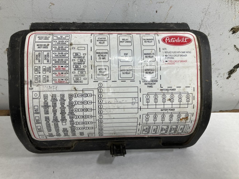 2008-2024 Peterbilt 382 FUSE COVER Dash Panel - Used