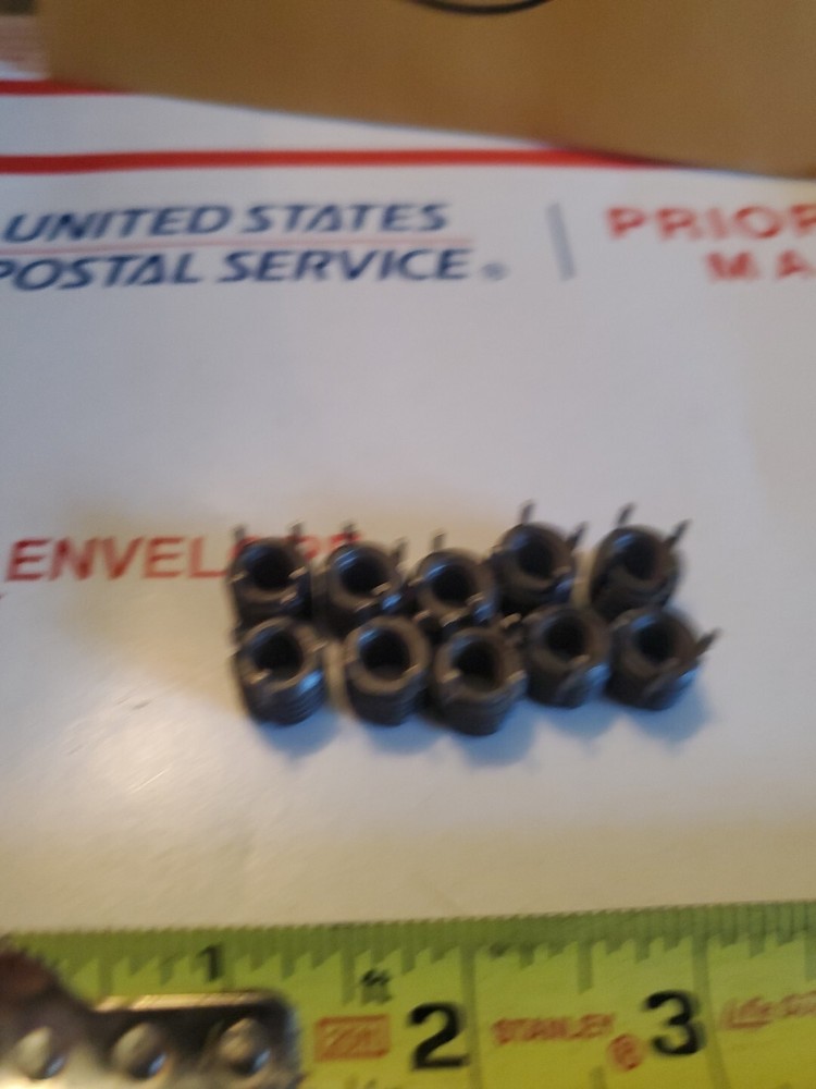 (10) Thread Locking Inserts 5/16-18 Internal Thread, 1/2-13 External Thread, S3