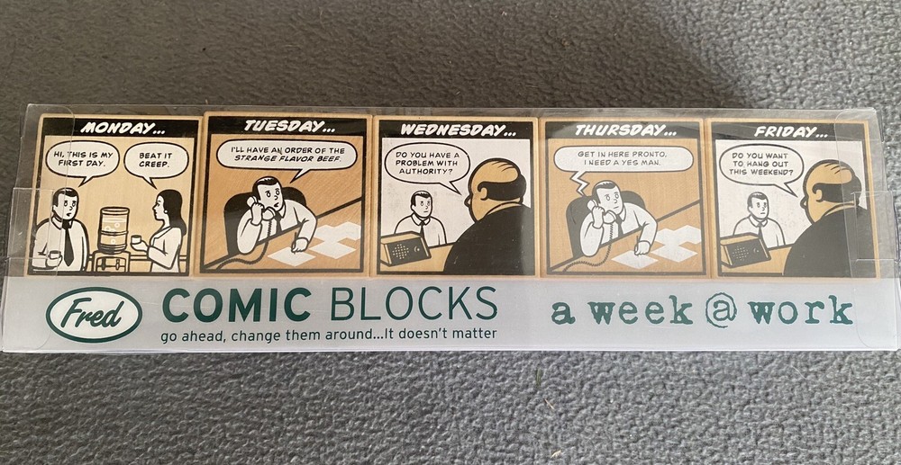 Fred Comic Blocks • A Week @ Work - New