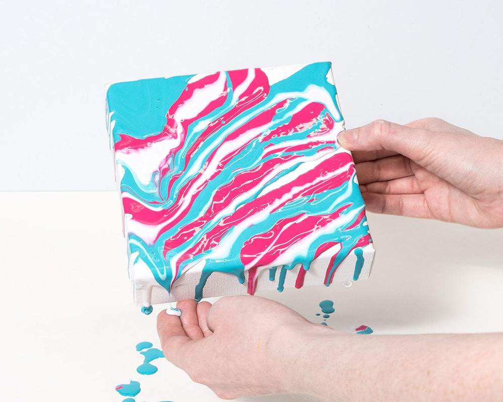 Pre-Mixed Acrylic Pouring Paint, 8 Oz, Aqua