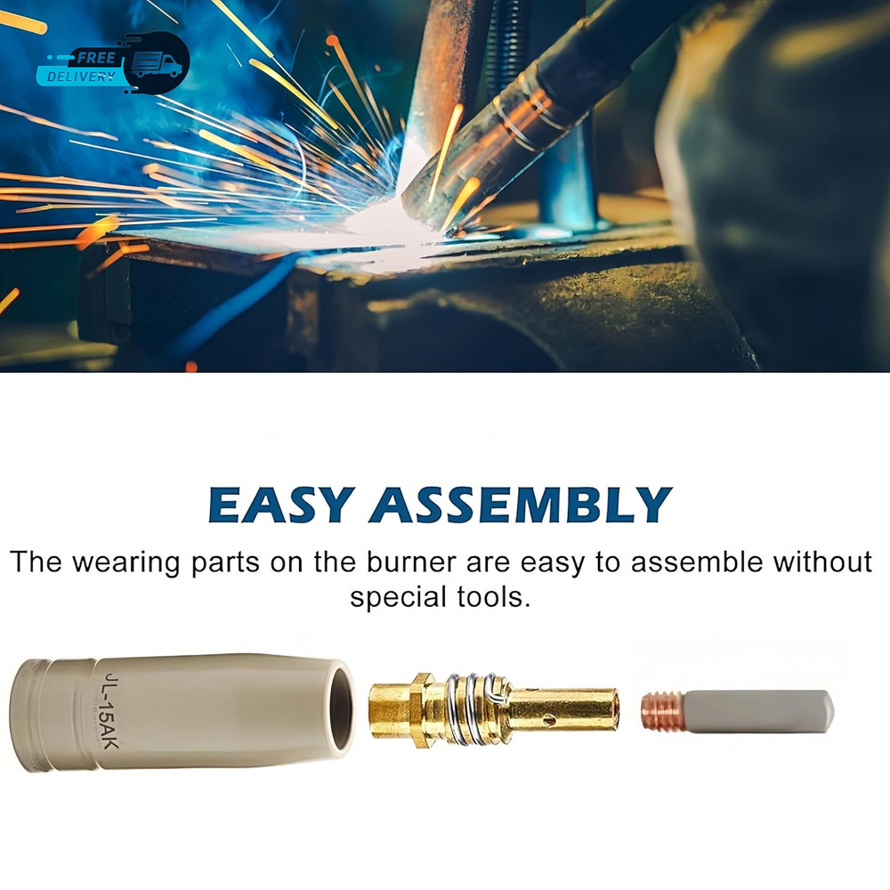 14Pcs Mig Welding Nozzle Tips with Non-Stick Coating Ceramic Welding Nozzle