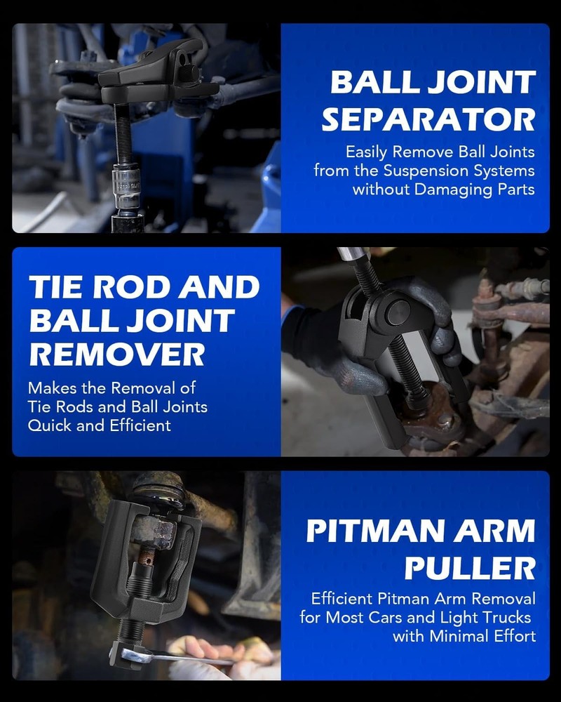 Orion Motor Tech 5-in-1 Ball Joint Separator & Puller Tool Set