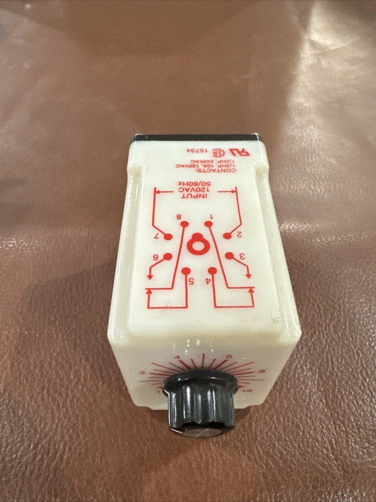 Dayton 6X603E Solid State Time Delay Relay, Range: 0.1-10sec, Input: 120VAC