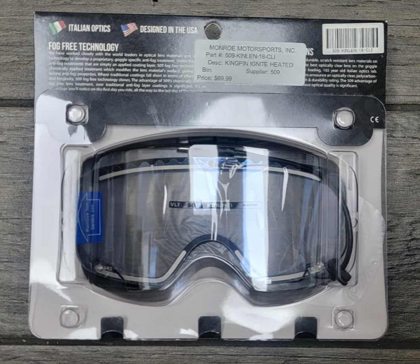 509 KINGPIN IGNITE HEATED REPLACEMENT LENS- CLEAR