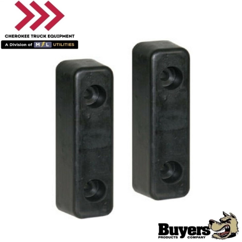 Buyers Products B5760 Molded Rubber Bumper - 2-1/4 x 2 x 7-3/4" T - Set / 2