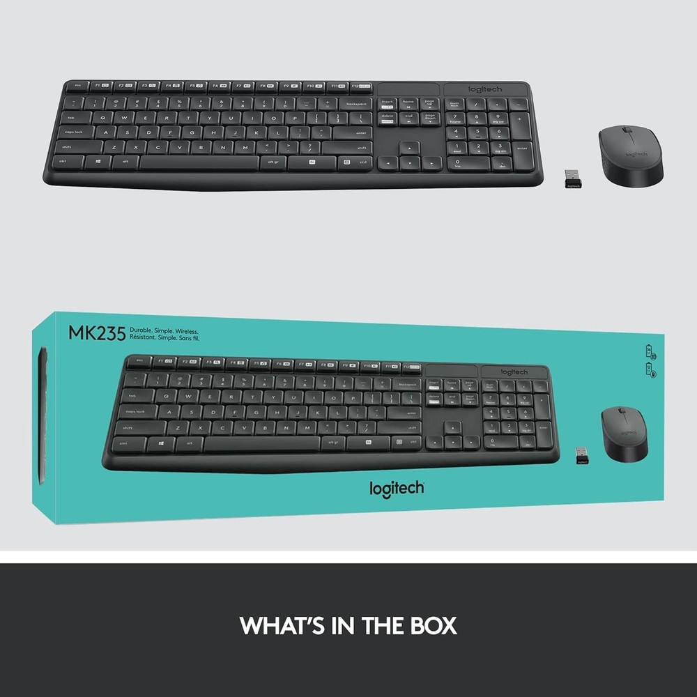 Complete MK235 Wireless Input Kit: Effortless Setup, Comfort & Sustainability
