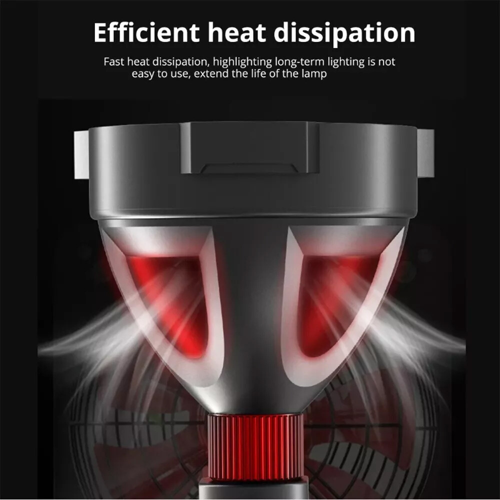 Super Bright LED Searchlight Portable Rechargeable Spotlight Handheld Flashlight
