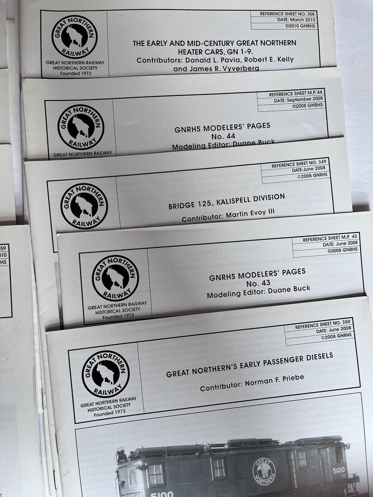 Great Northern Railway Reference Letters/Journals 2008-2010 Misc Issues