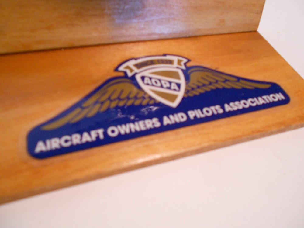 Aircraft Owners Association Plaque, custom made