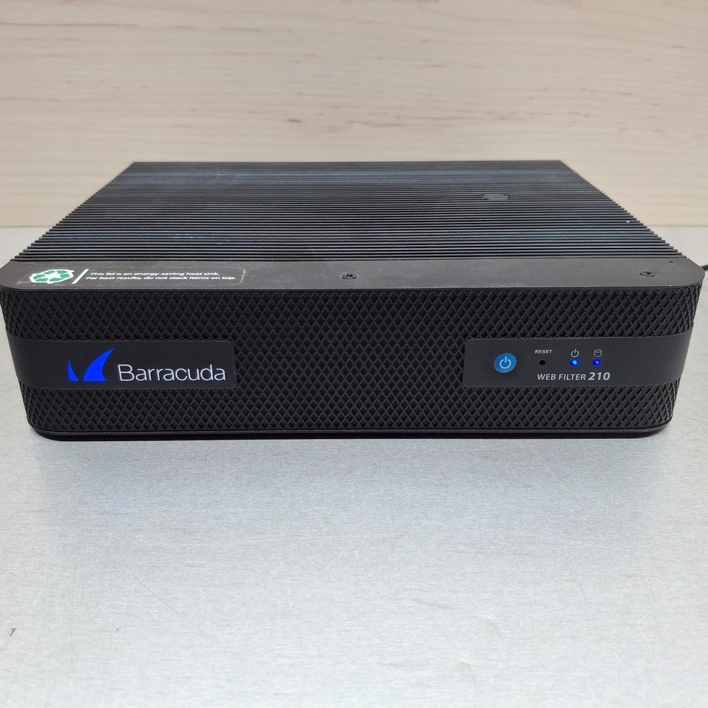 Barracuda Web Filter 210 Security Gateway BNHW010 Includes Power Adapter Cord