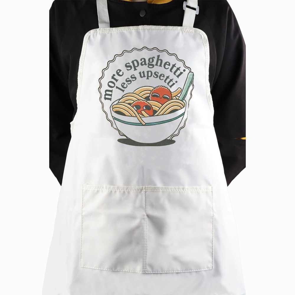 Pasta Gift Spaghetti Lover Apron More Spaghetti Less Upsetti Kitchen Gift