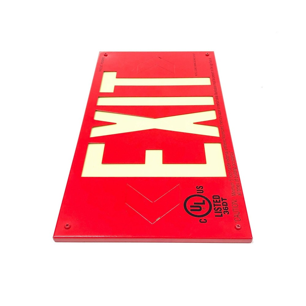 90840 Brady Worldwide Double Sided Exit Sign with Mount, 3TY23
