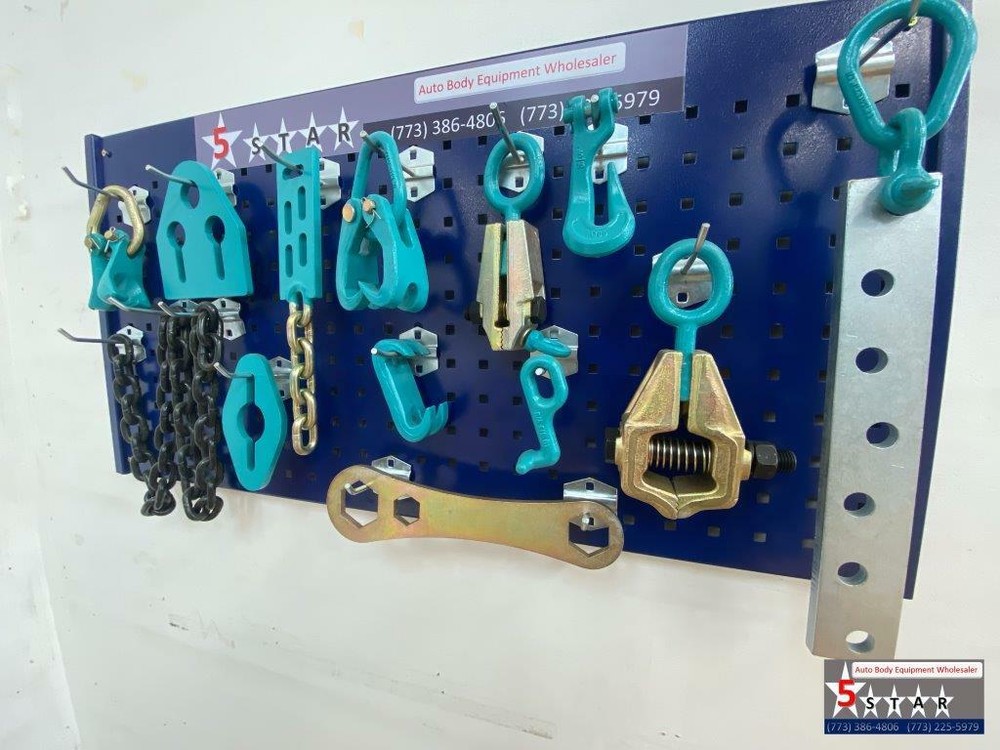 SET#40 HEAVY DUTY AUTO BODY FRAME MACHINE PULLING TOOLS AND CLAMPS 13 PIECE SET