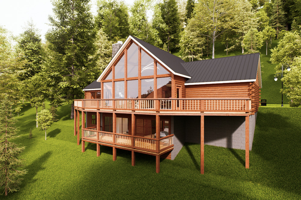 3000 sf Custom Log Home Kit with Fully Engineered Plans--Build It Anywhere!